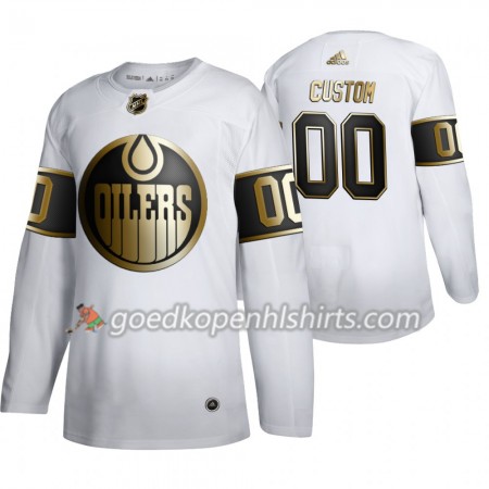 Edmonton Oilers Custom Adidas 2019-2020 Golden Edition Wit Authentic Shirt - Mannen